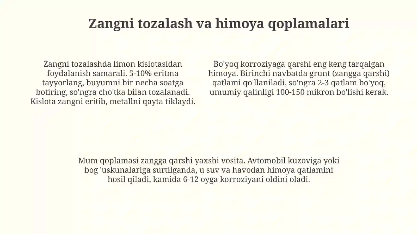 Uyda korroziyani kamaytirish yo'llari 4