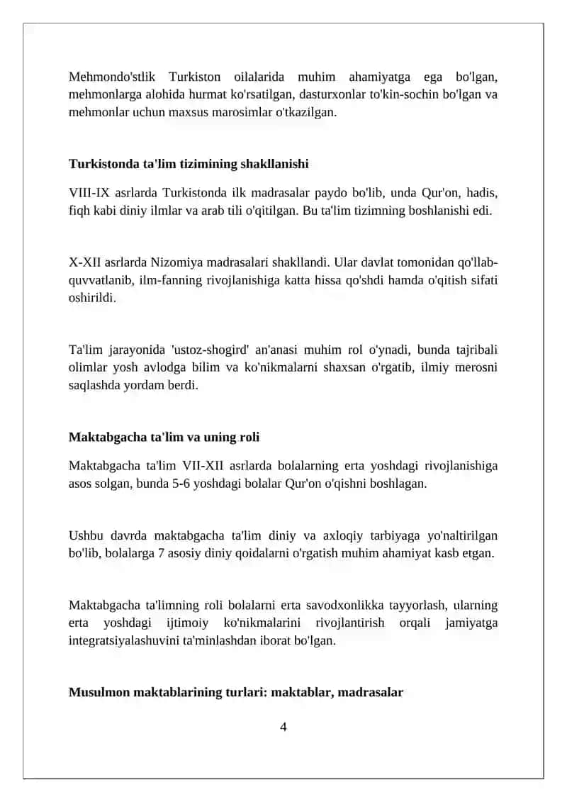 Turkistonda 7 12 asrlarda ijtimoiy hayot maorif tizimi va musulmon maktablarda talim 4