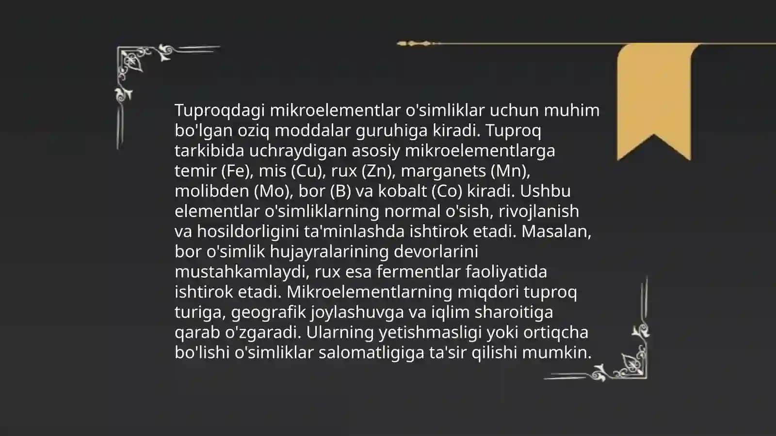 Tuproqning kimyoviy tarkibi 4