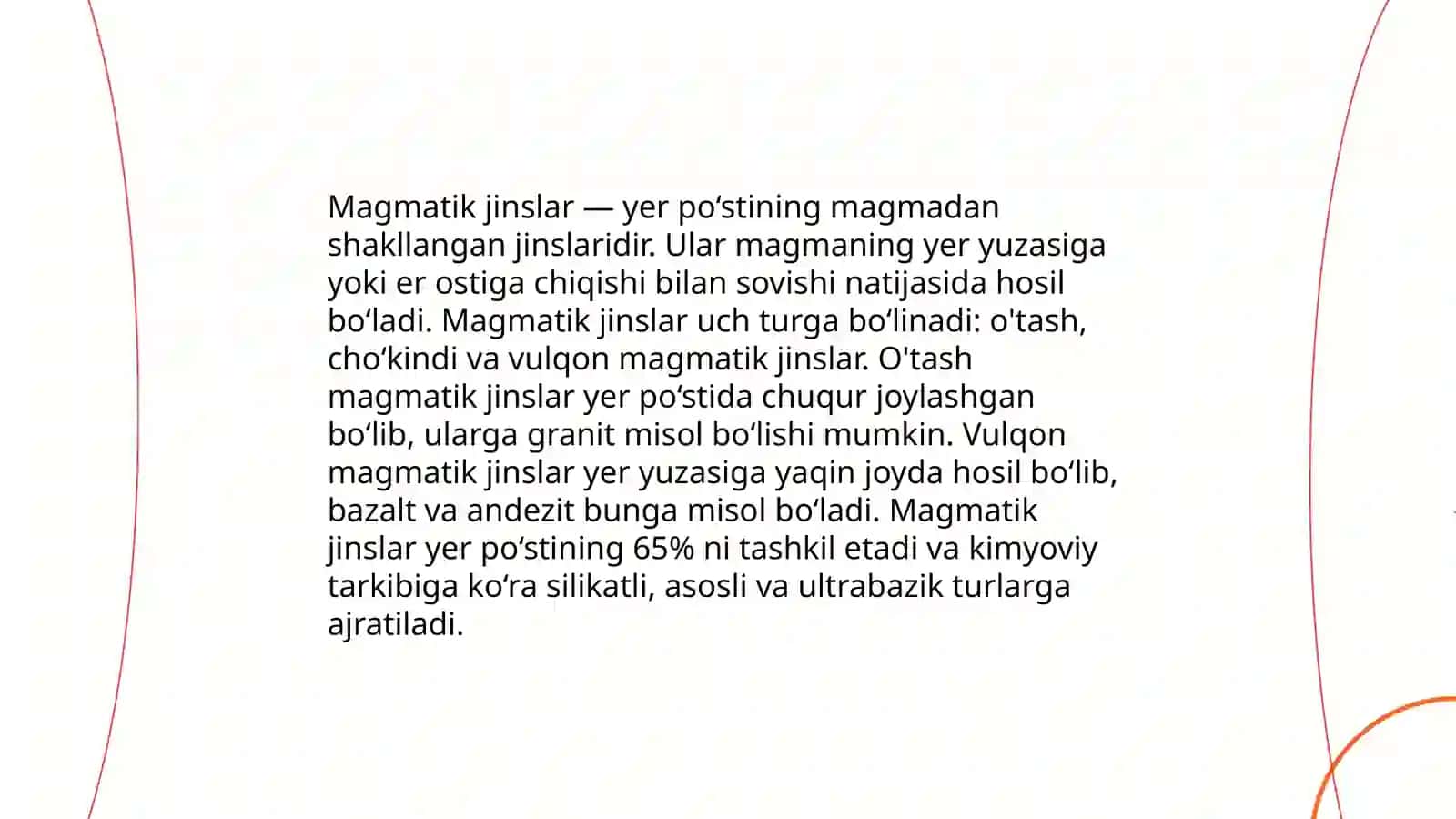 Togʻ jinslari turlari va fizik-kimyoviy xossalari 4
