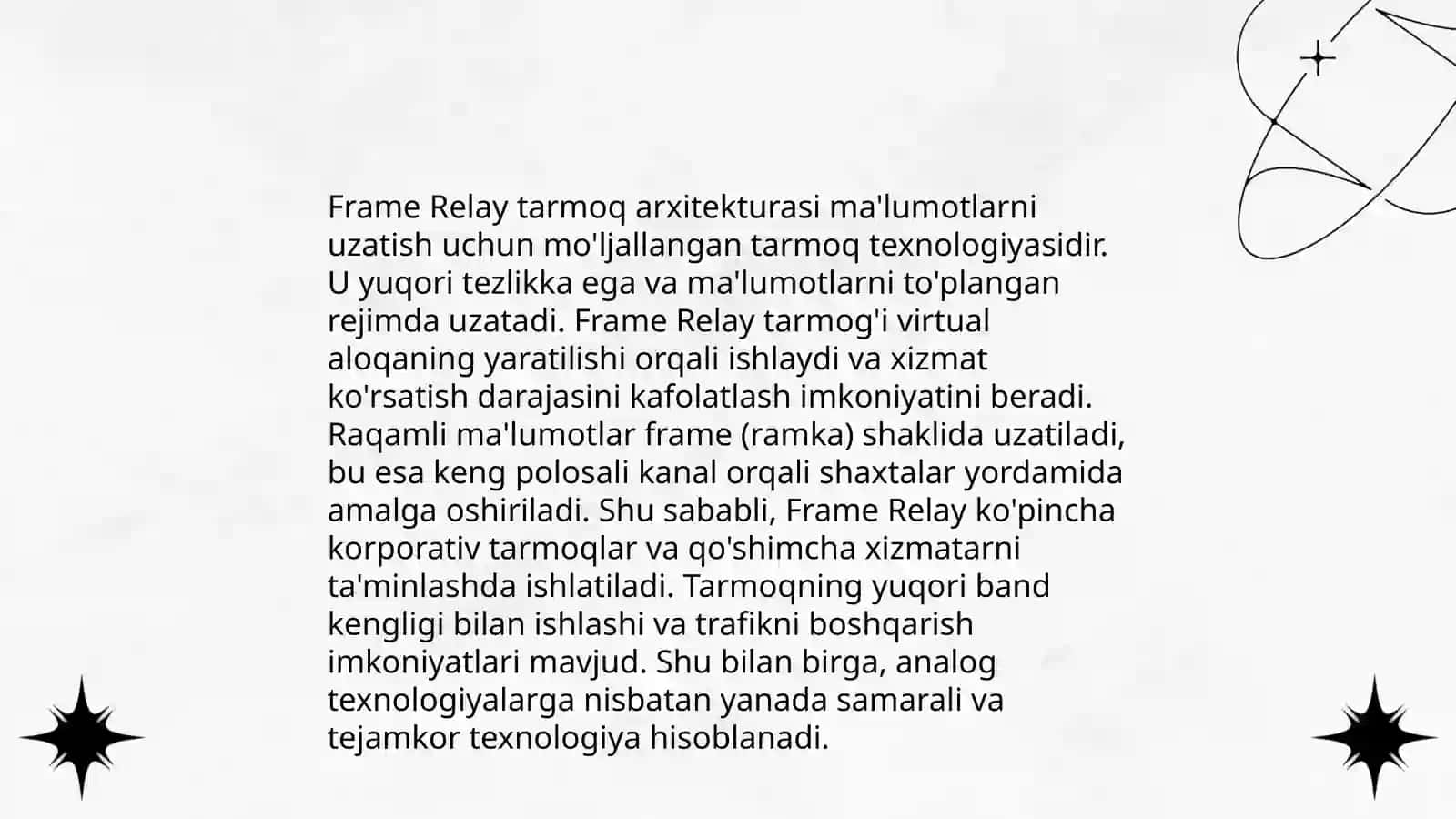 Frame Relay va ATM texnologiyasi 4