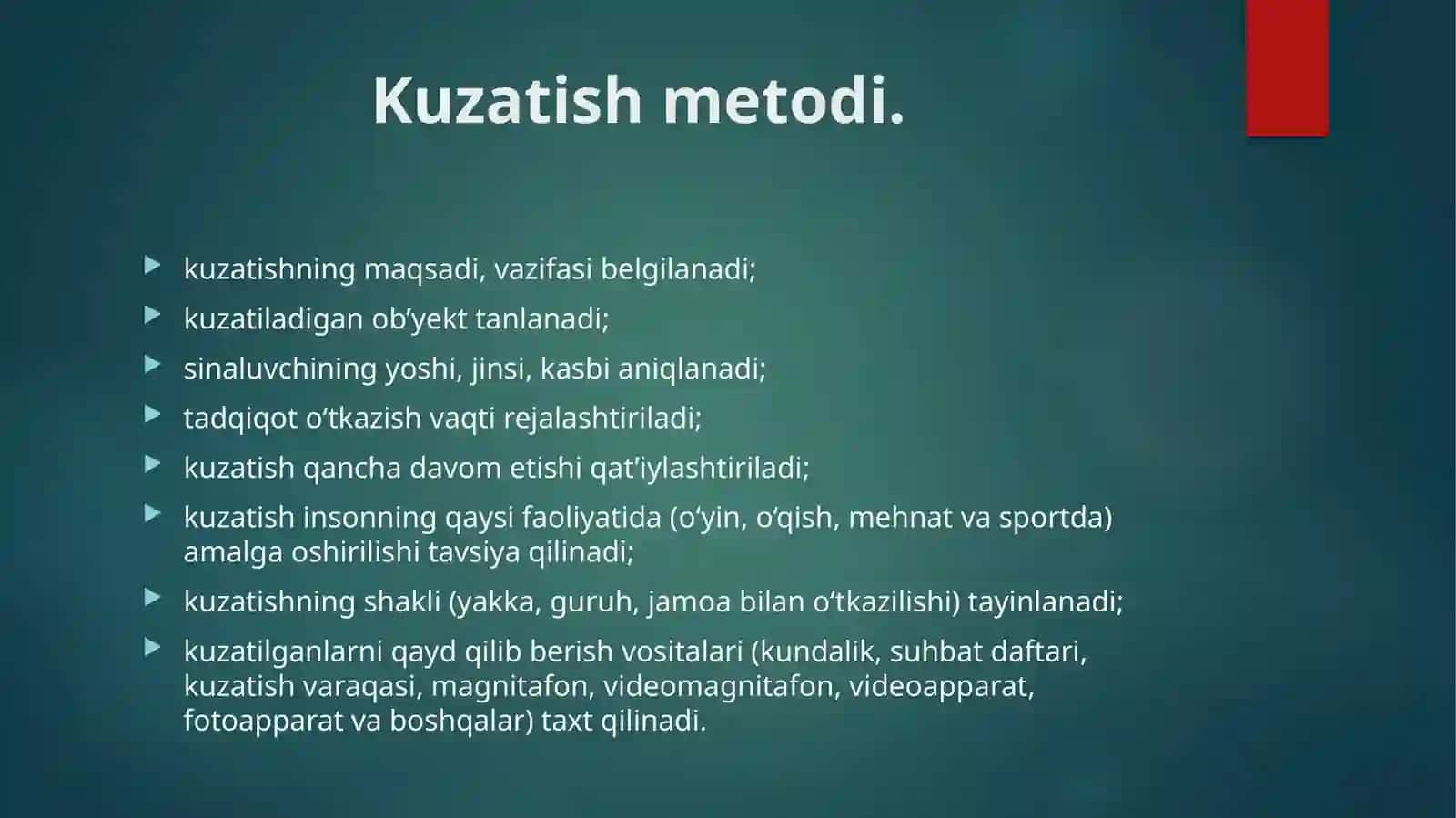 Umumiy psixologiya fanining tadqiqot metodlari 4