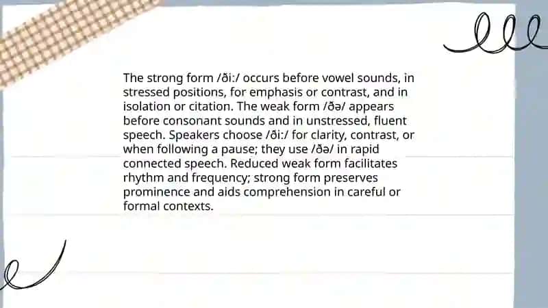 Strong and Weak Forms in Articles Comparative and Auxiliary Verbs 4