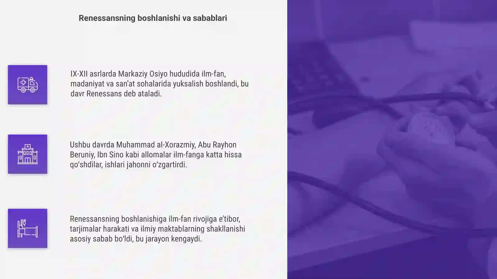 IX-XII asrlarda mamlakatimiz hududida ro‘y bergan madaniy uyg‘onish (Renessans) 4