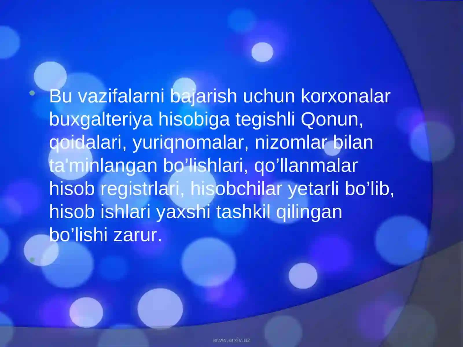 Asosiy xo’jalik jarayonlari hisobi 4