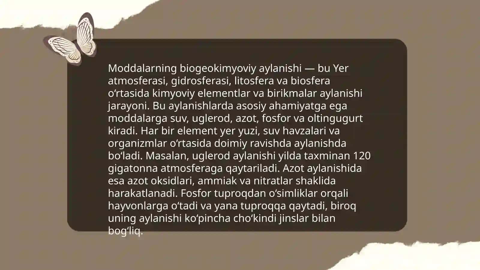 Biosferada energiya va moddalarning aylanma harakati 4