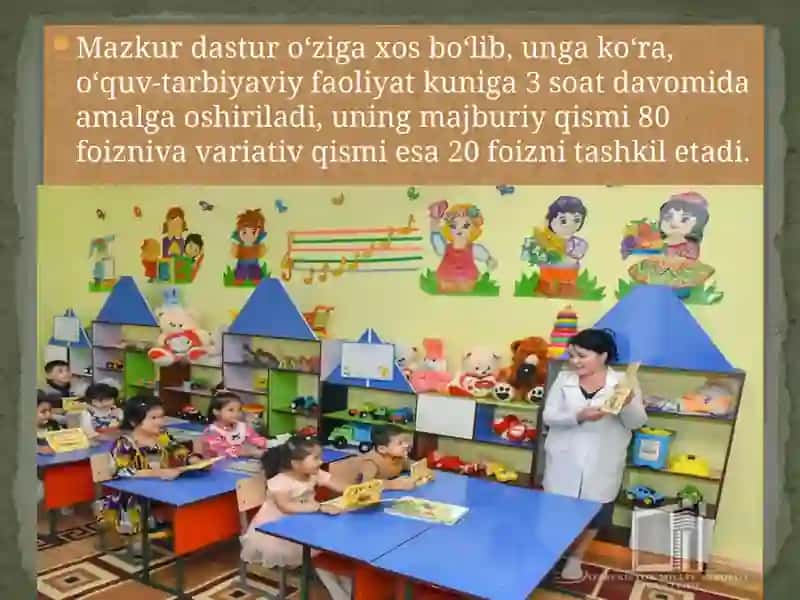 Ilm yo`li dasturining maktabgacaha ta`lim  tashkiloti faoliyatidagi roli 4