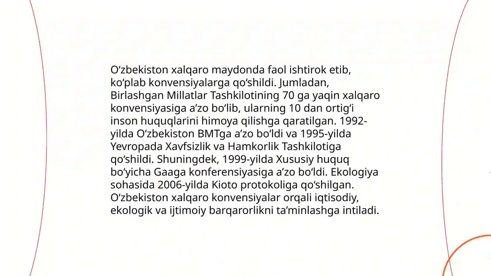 Korrupsiyaga qarshi kurash boʻyicha xalqaro qonunlar va qarorlarning Oʻzbekistonda ratifikatsiya qilinishning ahamiyati 4