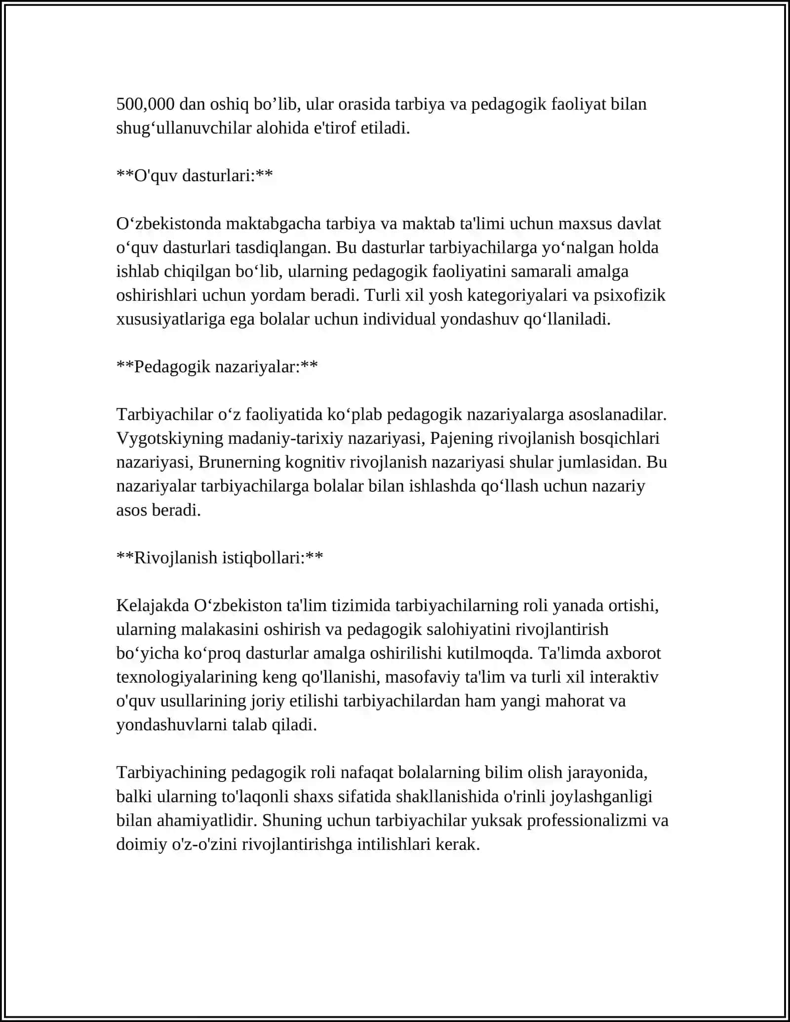 MASHGʻULOTDA TARBIYACHINING YETAKCHI ROʻLI 4