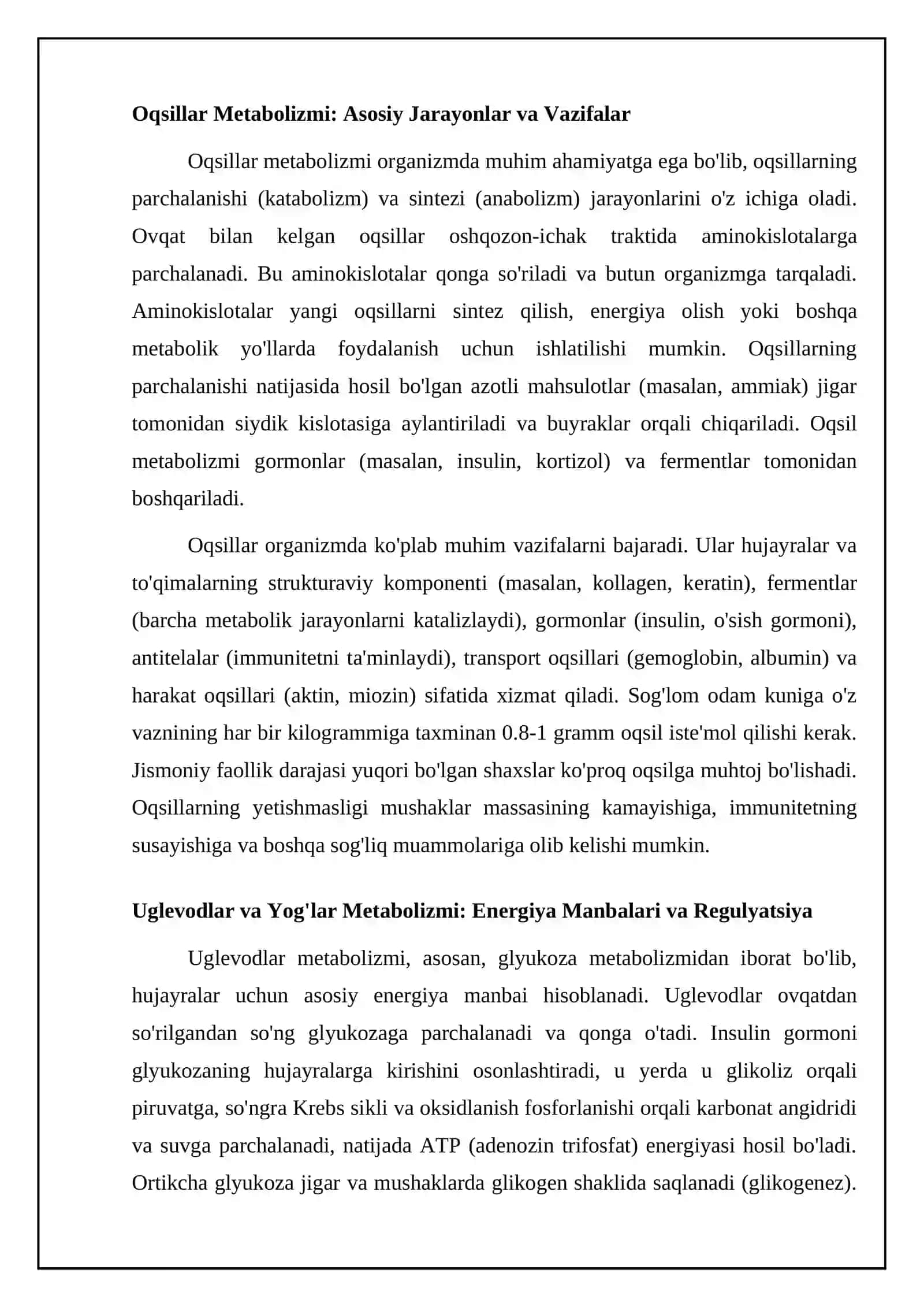 Nutritsiologiya.odam organizmida oqsillar,yoglar,uglevodlar almashuvi.vitaminlar 4