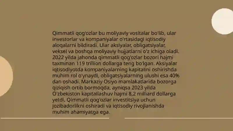 Xalqaro qimmatli qog'ozlar iqtisodiy mohiyati va qo'llanish xususiyatlari 4