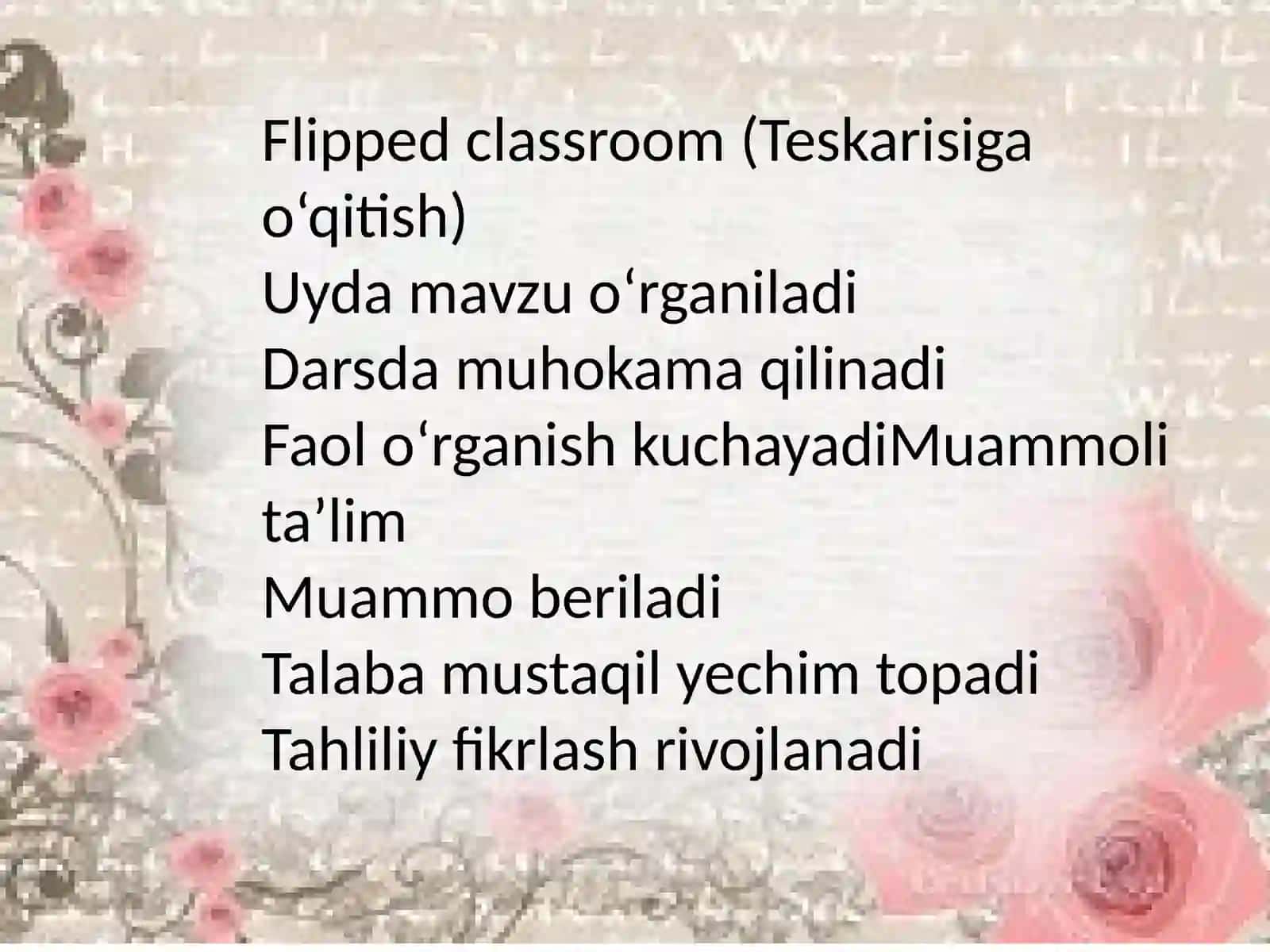 IJODIY OQIMLAR, METODLAR MASALASI 4