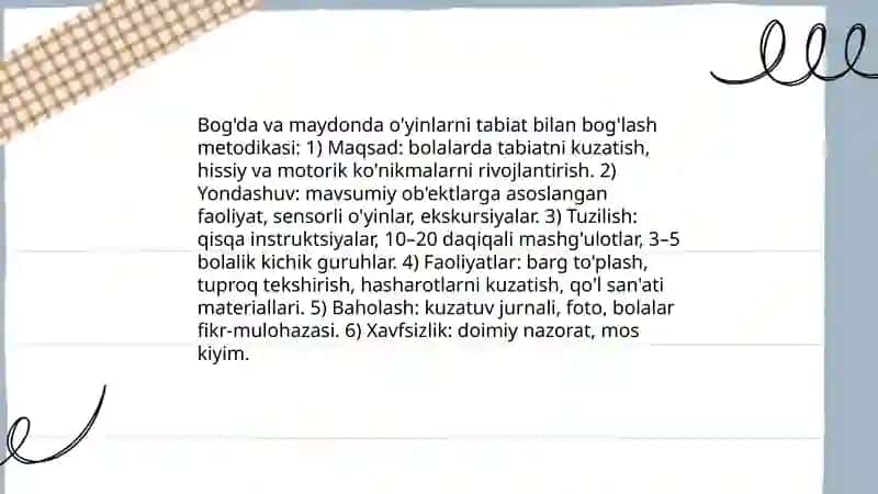 Maktabgacha yoshdagi bolalarni tabiat bilan tanishtirishning amaliy metodi 4