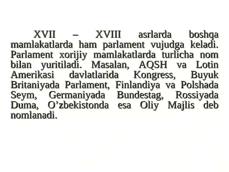 O'zbekistonda parlament tizimi va undagi islohotlar 4