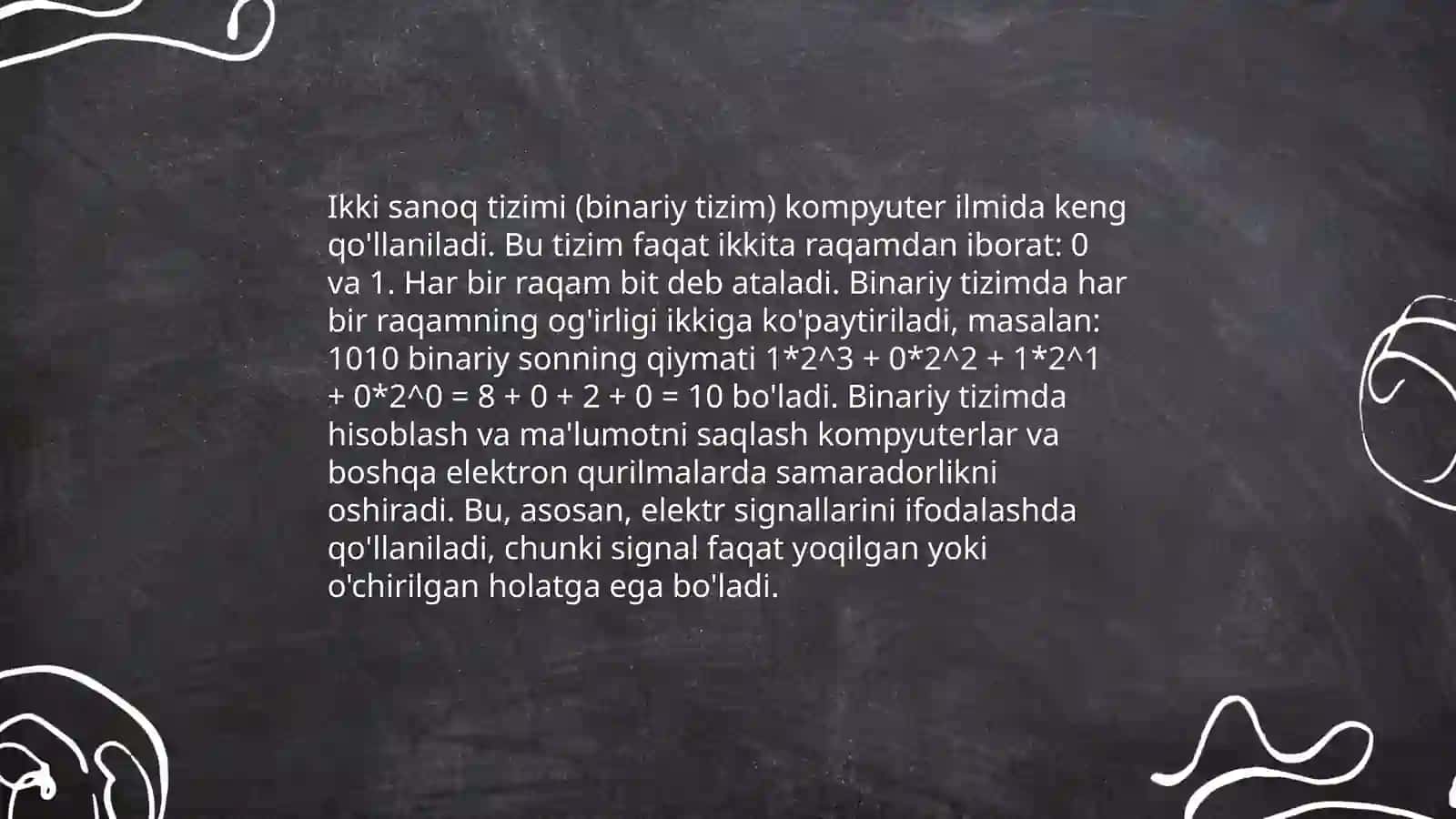 Sanoq sistemalariga oid resurs tayyorlash 4