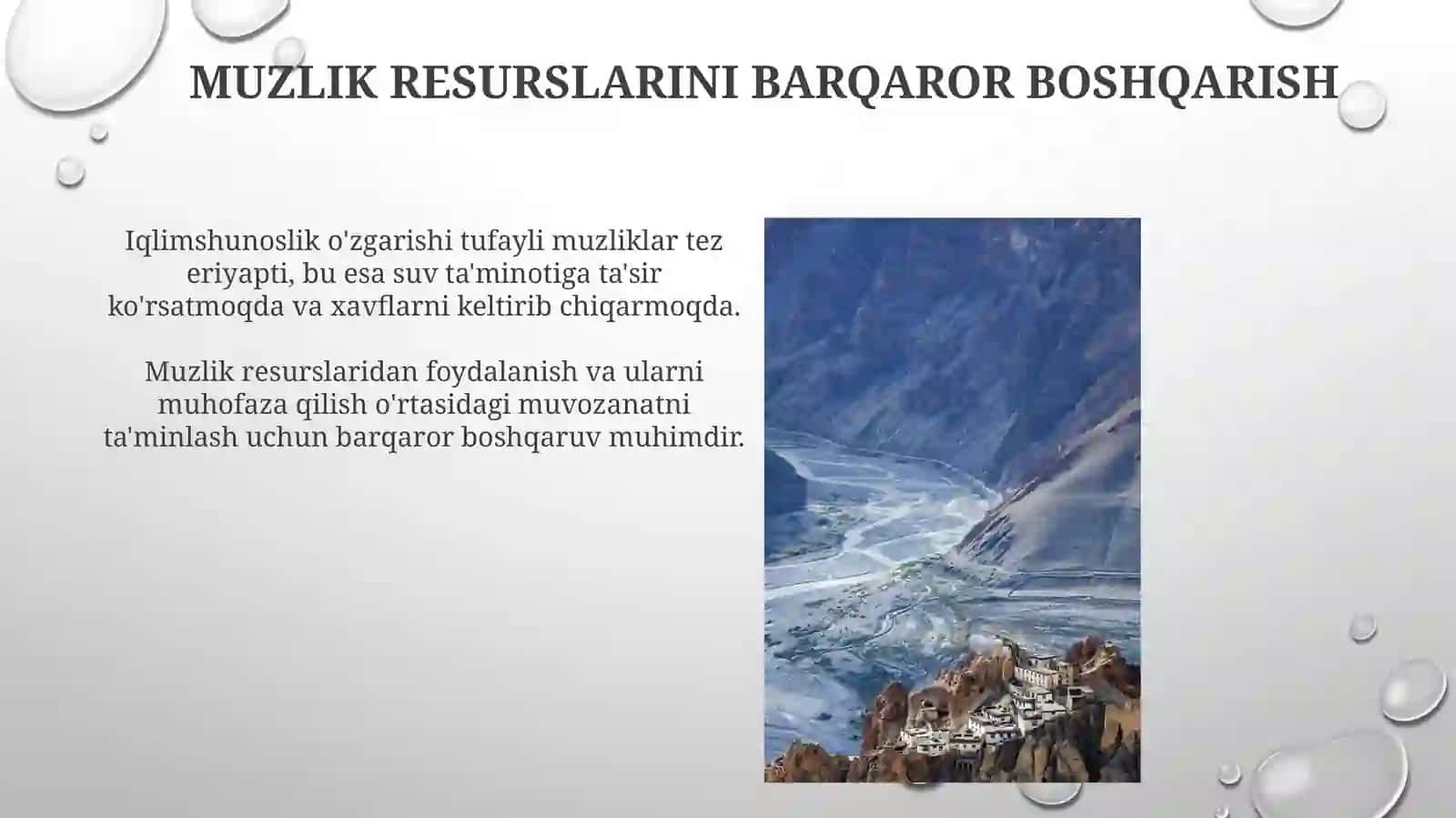 Muzlik jarayonlari va ularning o'rta osiyolandshaftlarini shakllantirishdagi roli 4
