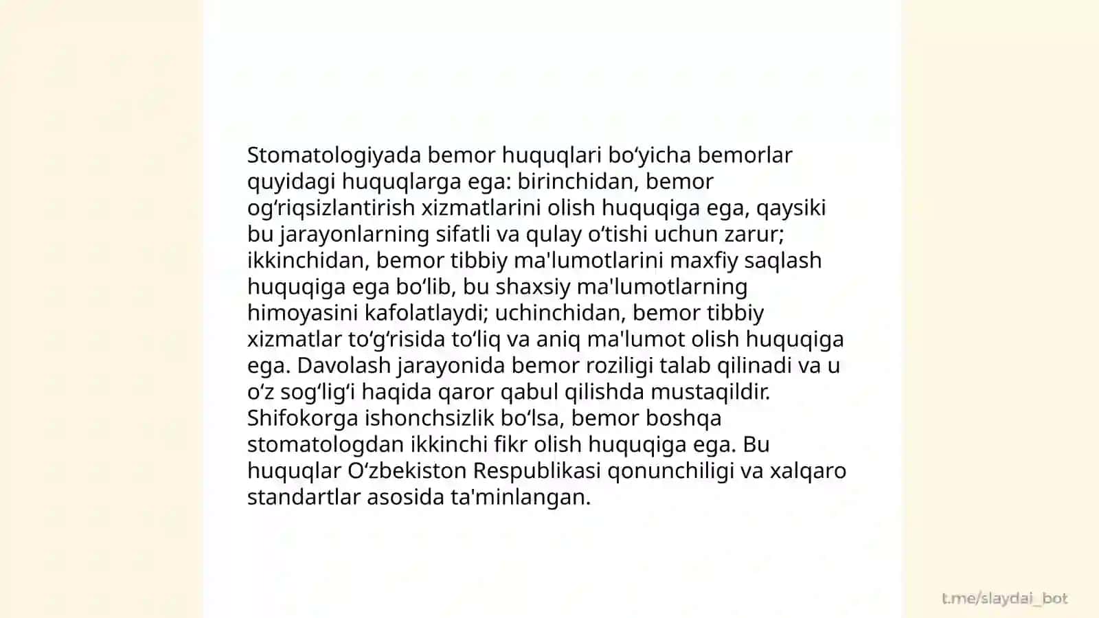 Stomatologiyada deontologiya va tibbiy etika 4