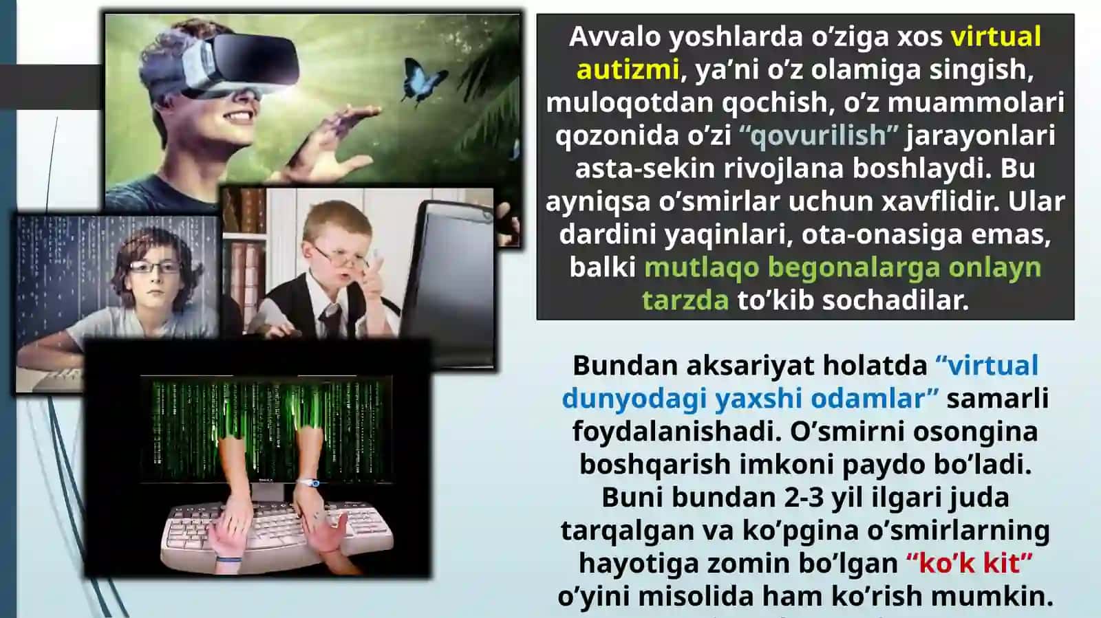 VIRTUAL OLAM JOZIBADORLIGIGA QARAMLIK VA UNING OQIBATLARI 4