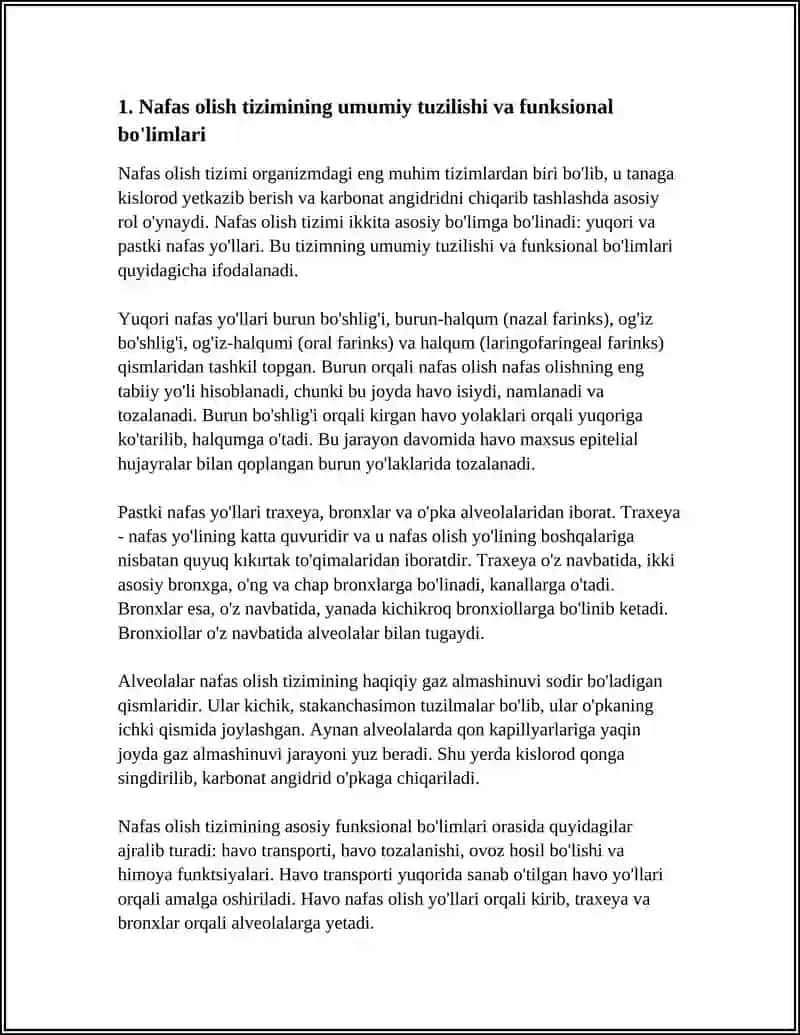 NAFAS OLISH TIZIMI 4