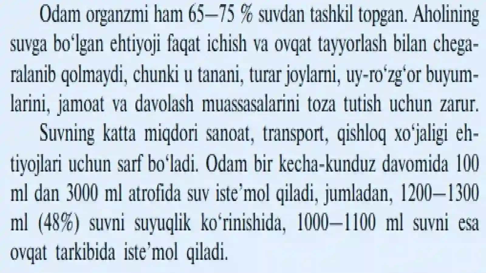 Suvning sanitariya holatini tekshirish 4