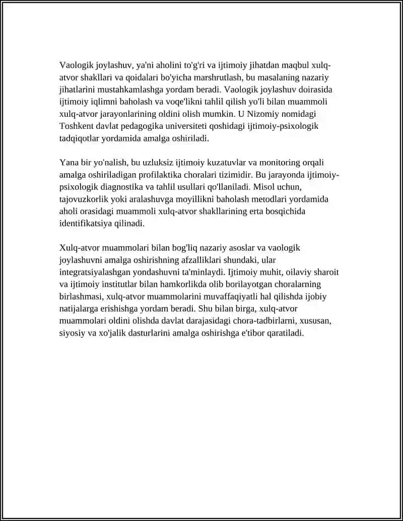 AHOLI ORASIDA HULQ ATVOR MUAMMOLARINI OLDINI OLISH VAOLOGIK JOYLASHUV 4