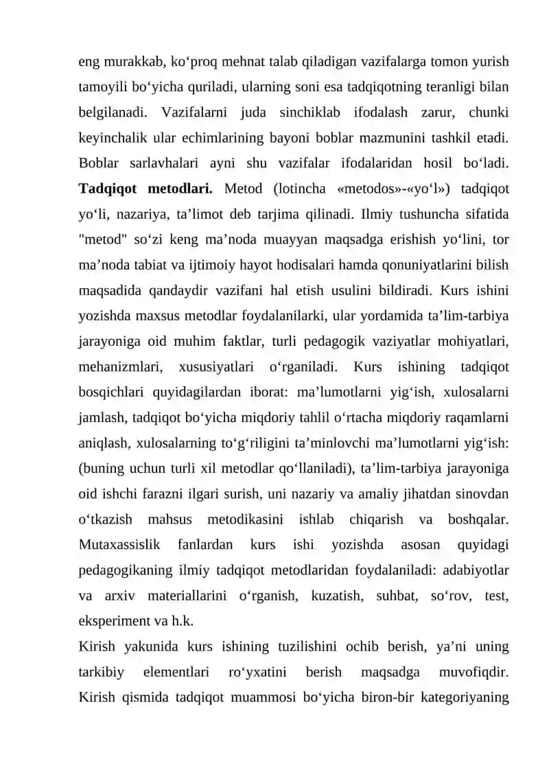 KURS ISHINI RASMIYLASHTIRISHNING UMUMIY TALABLARI 4