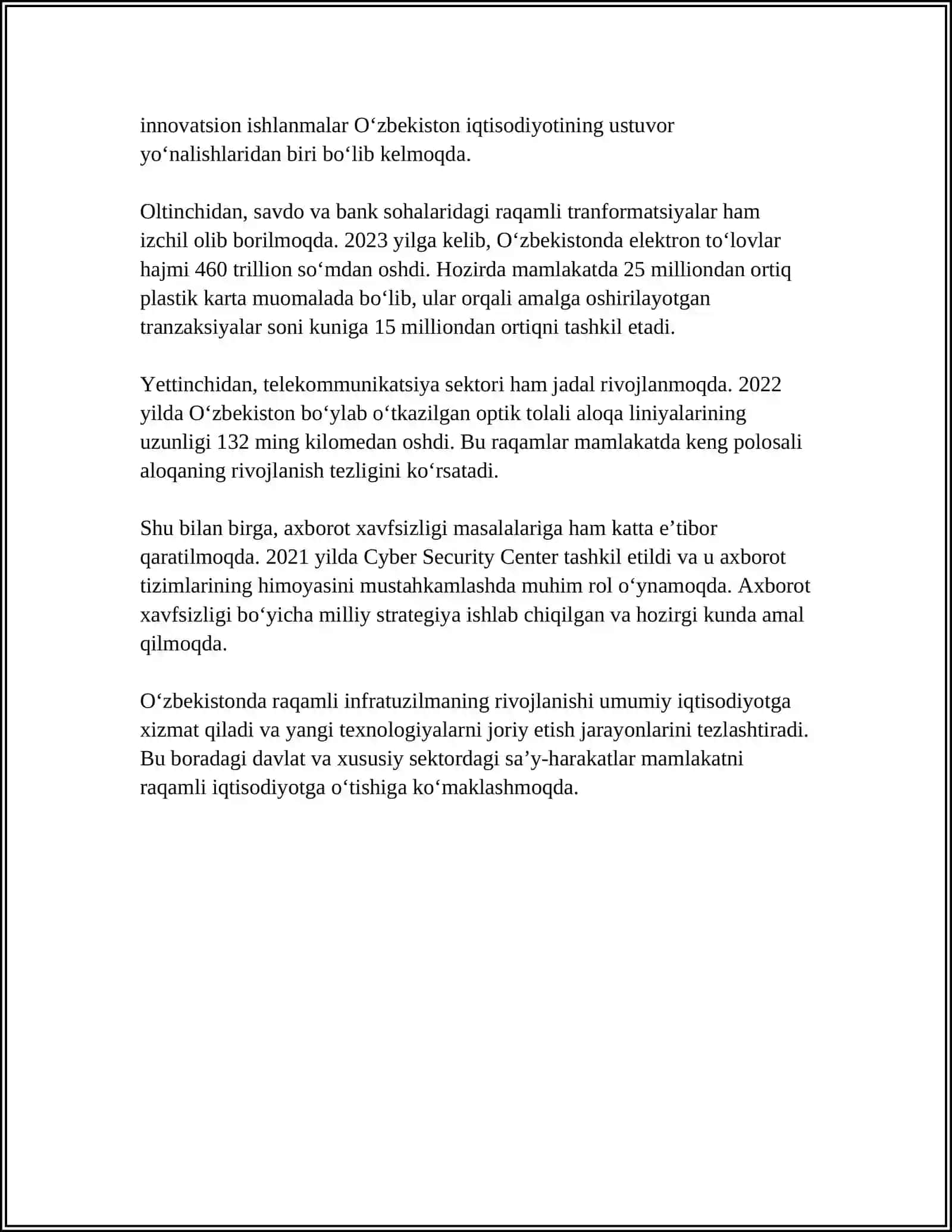 O'zbekistonda raqamli infratuzilmaning rivojlanishi 4