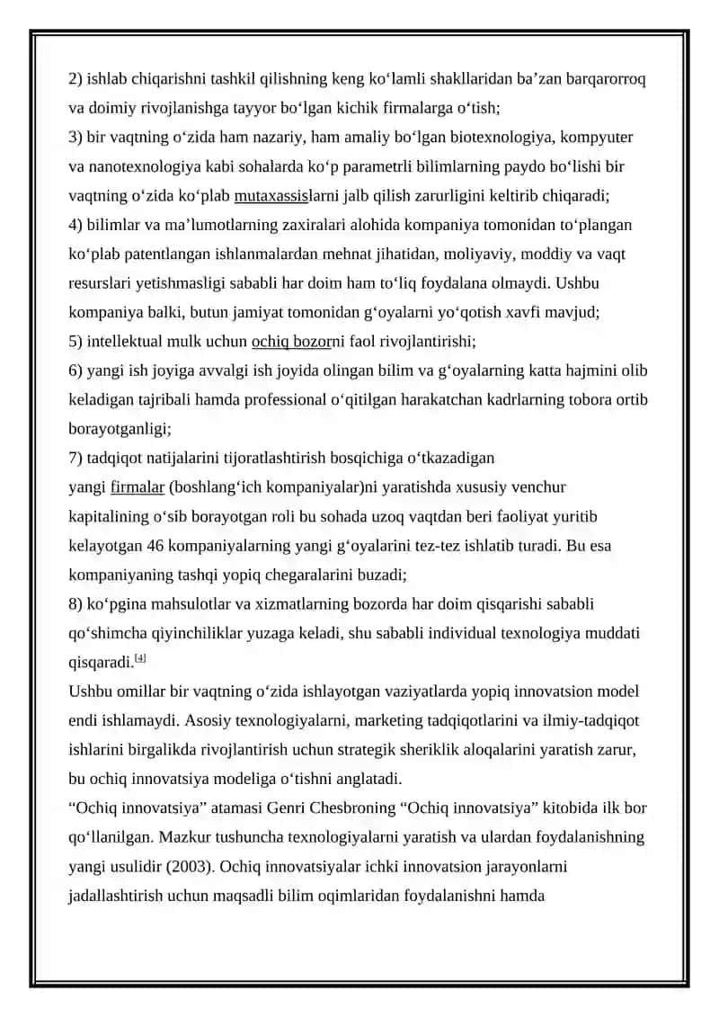 Innovatsion jarayonning bosqichlari 4