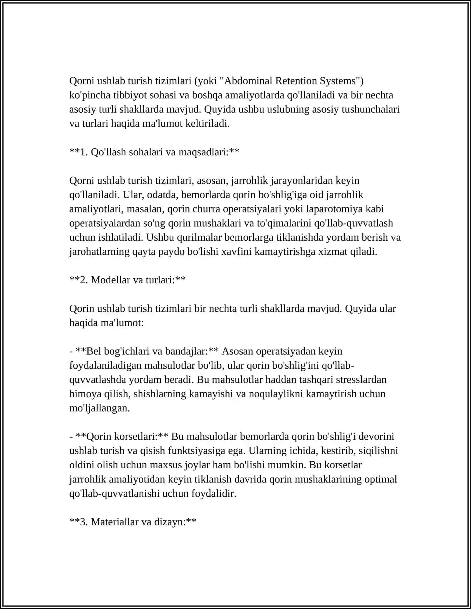 QORNI TUTIB QOLUVCHI QURILMALAR VA TO'SIQLAR TURLARI 4