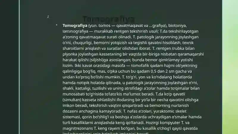 Kompyuter tomografiyasi va uning ishlashining fizik asoslari 4
