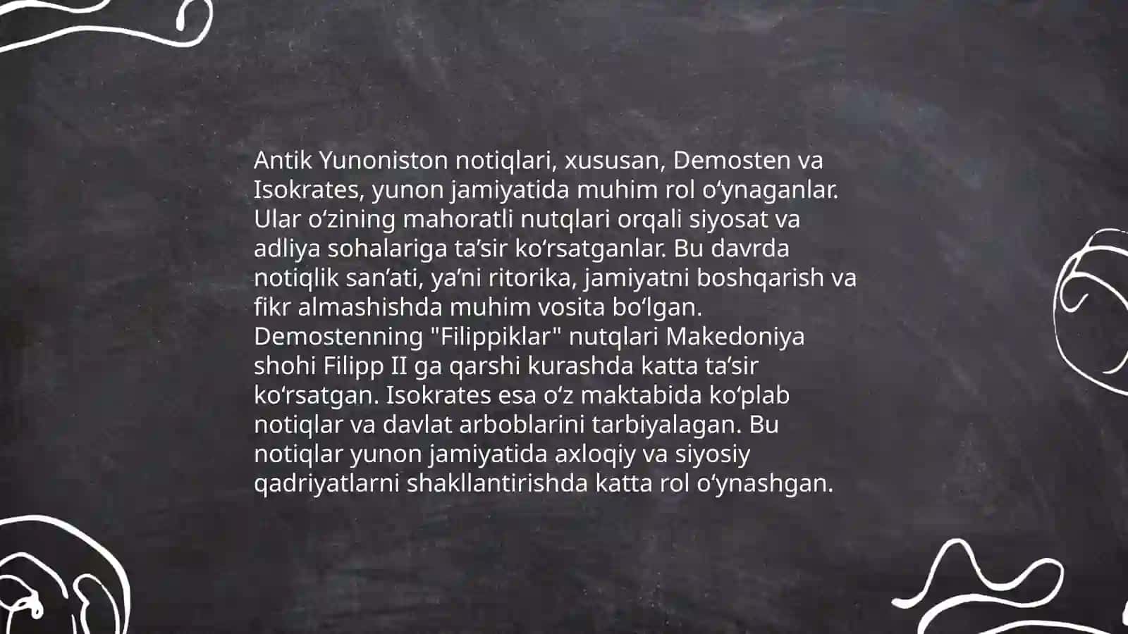 Yunonistontonda notiqlik sanʼatining rivojlanishi 4