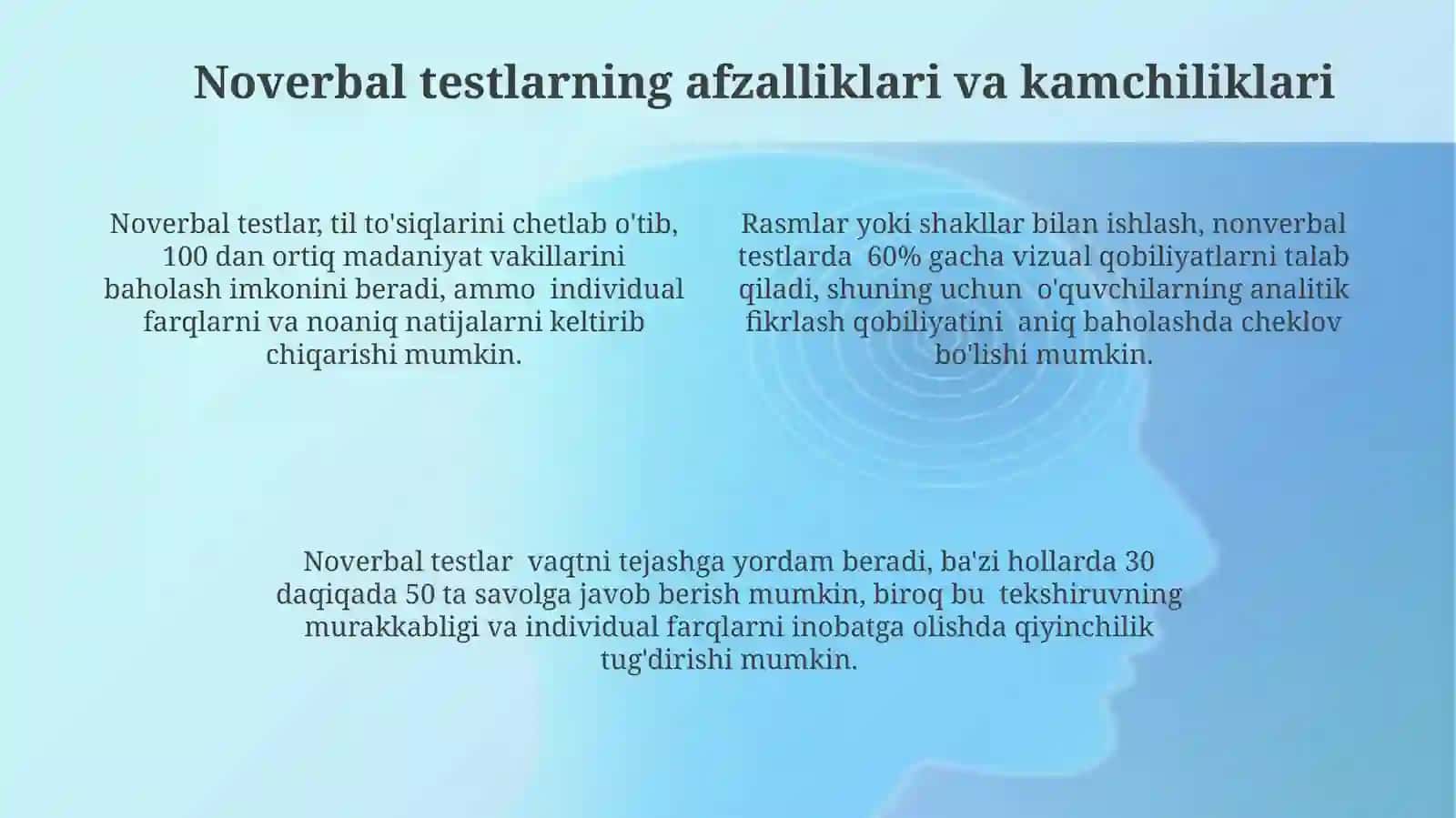 Verbala va noverbal testlar 4