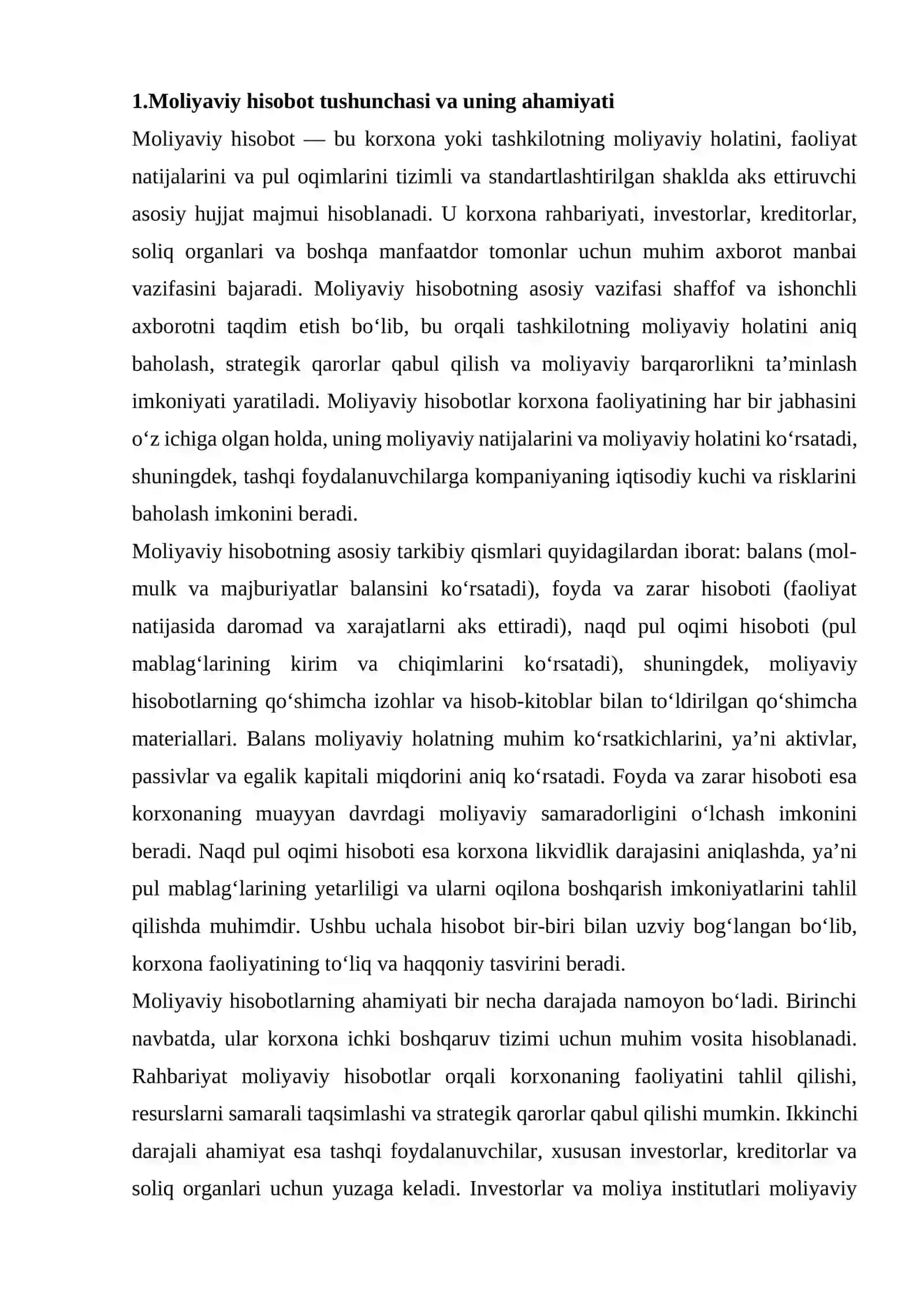 MOLIYAVIY HISOBOTNI TAYYORLASHDA SHAFFOFLIK VA ISHONCHLILIKNI OSHIRISH YO'NALISHLARI 4