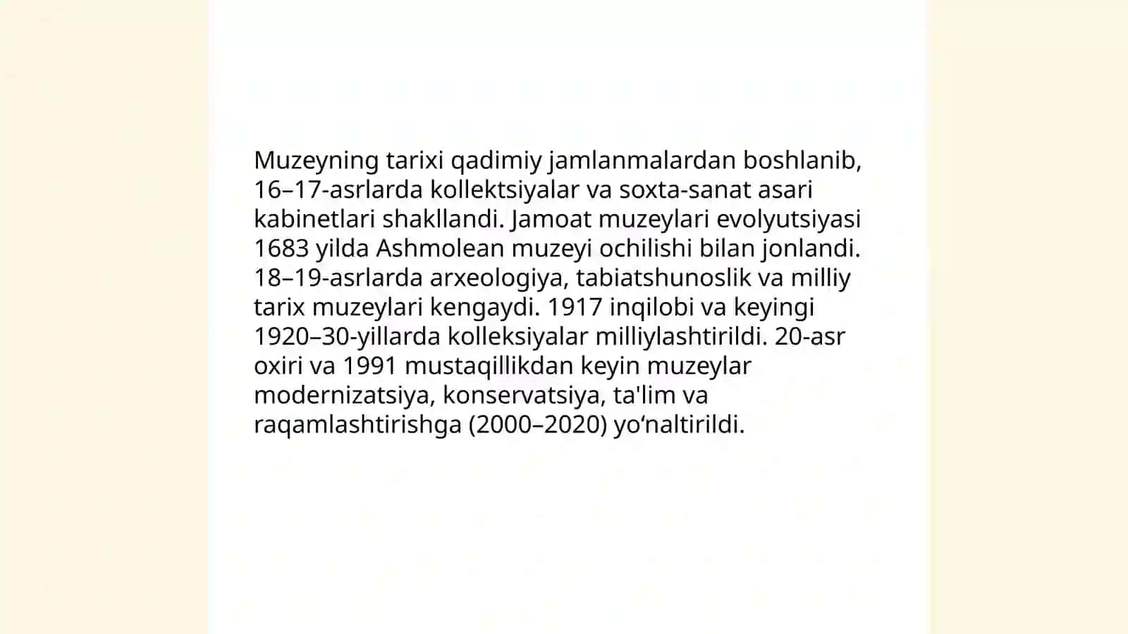 Muzey atamasi va muzey haqida tushuncha 4