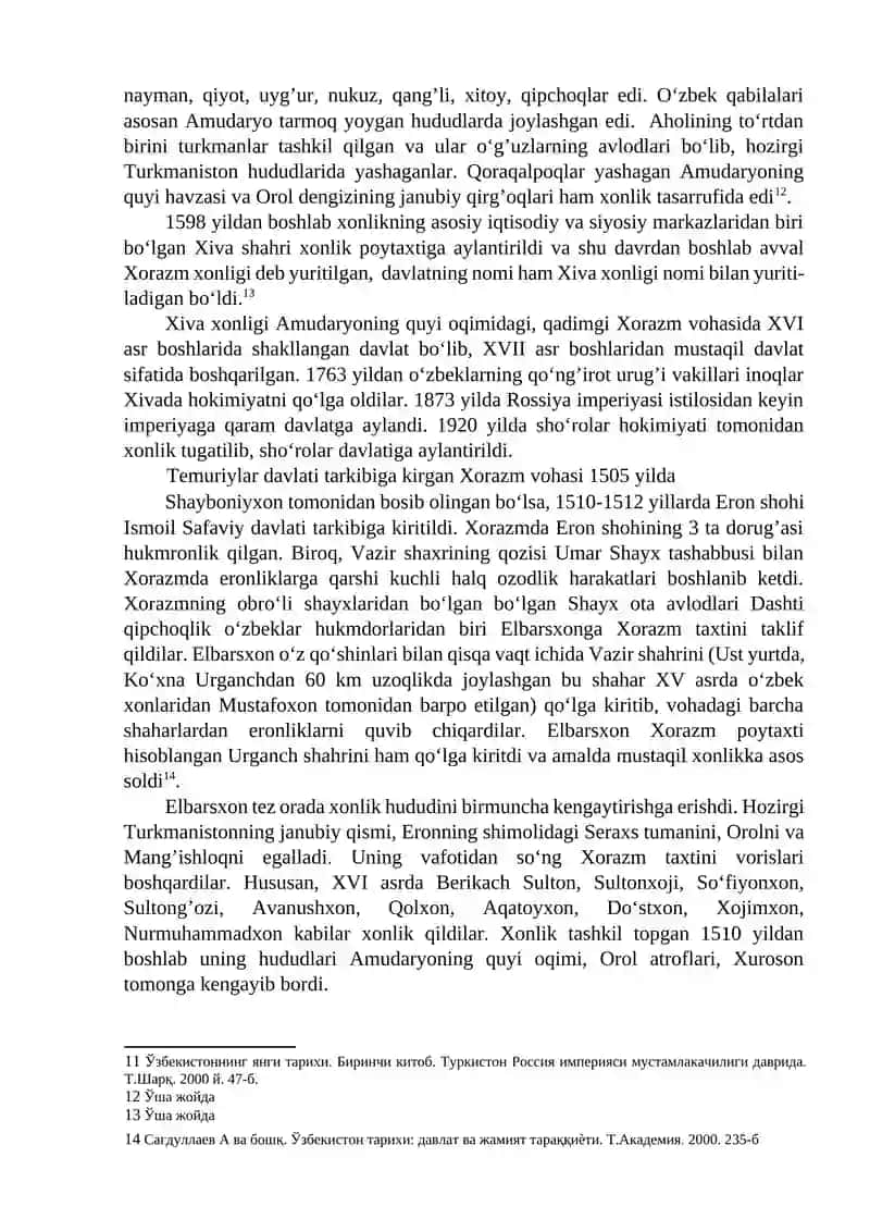 Xiva xonligining tashkil topishi va siyosiy hayoti (XVI –XVIII asr) 4