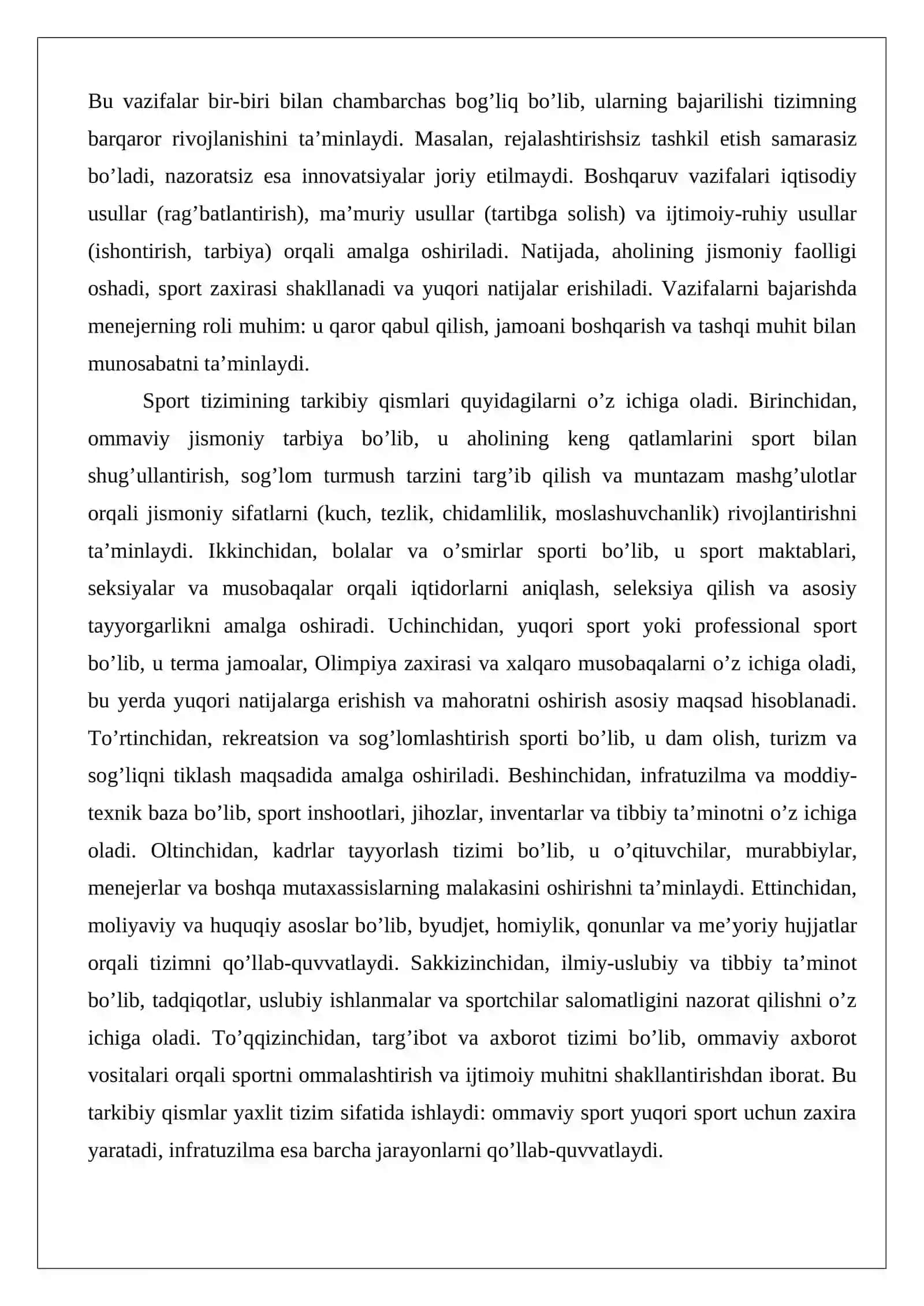 Jismoniy tarbiya va sportni boshqarish tizimlari 4