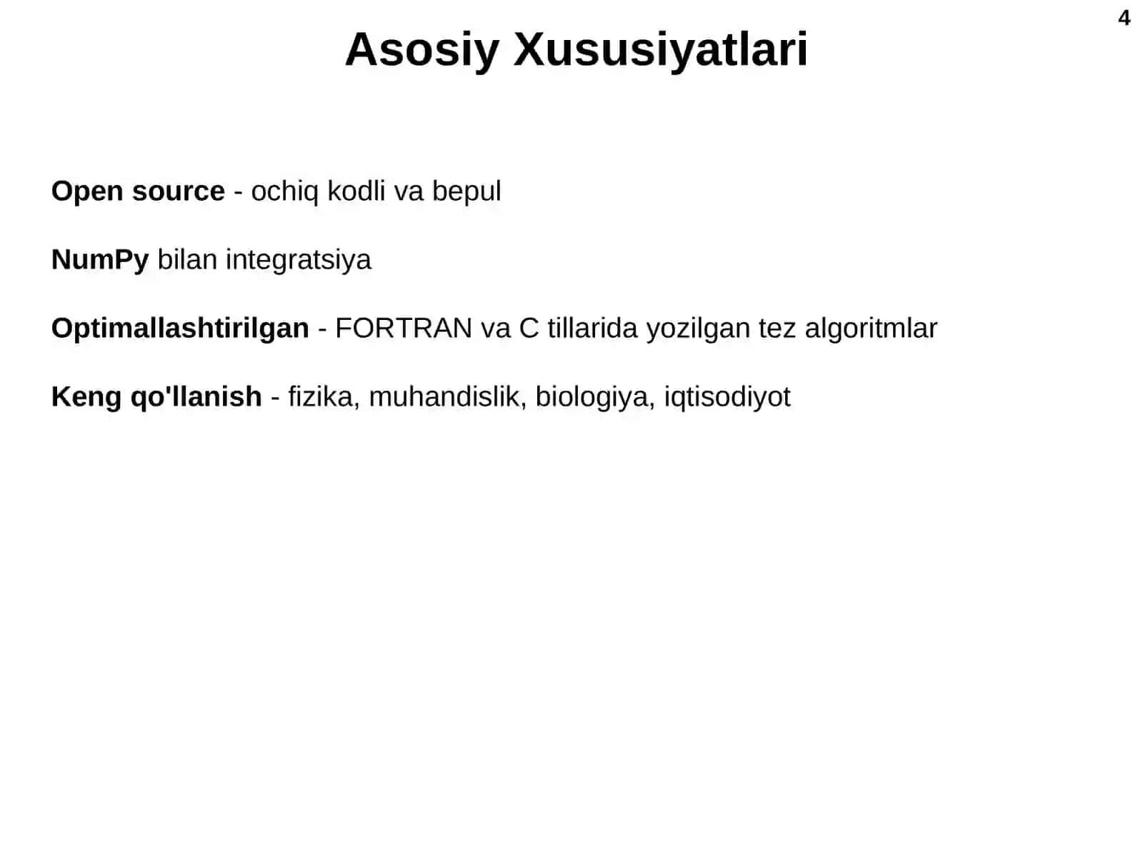 SciPy 4