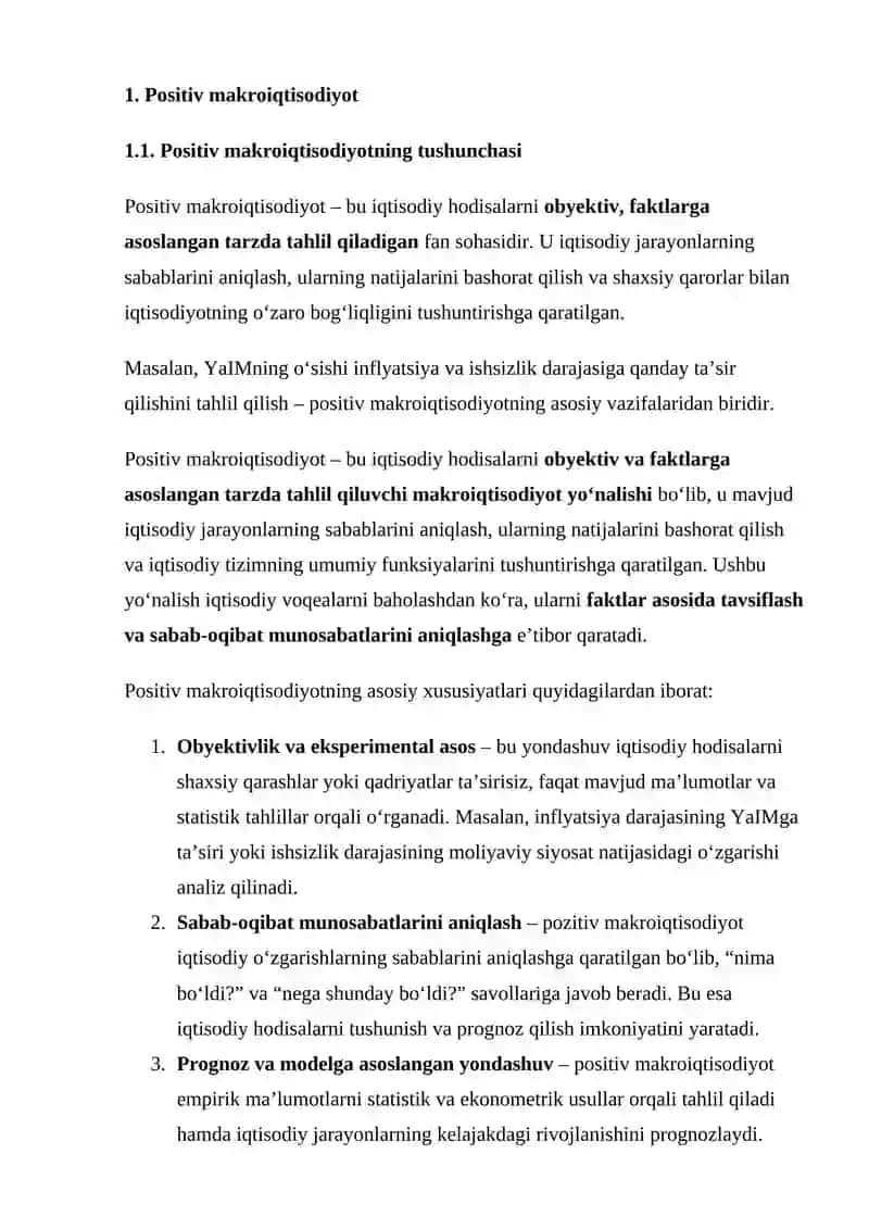 POSITIV VA NORMATIV MAKROIQTISODIYOT 4