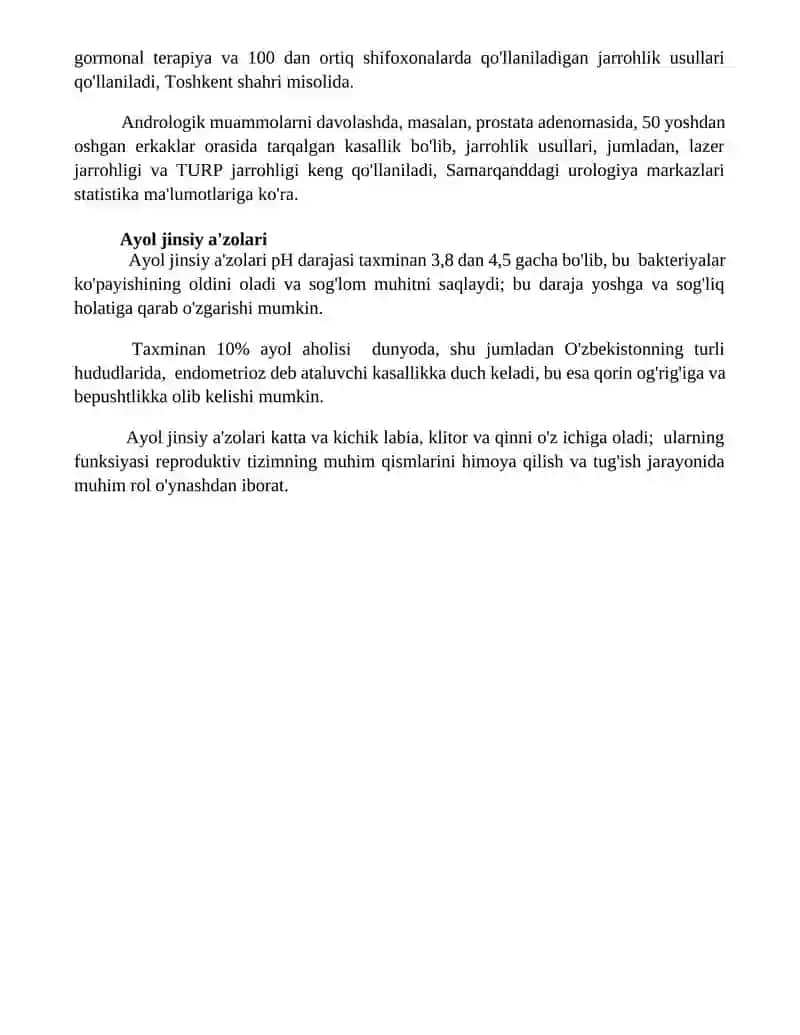 Erkaklarning tanosil a’zolari Ayollarning tanosil a’zolari 4