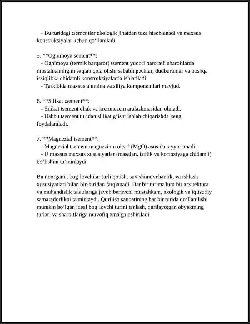 NOORGANIK BOGLOVCHI MATERIALLAR VA ULARNING XUSUSIYATLARI 4