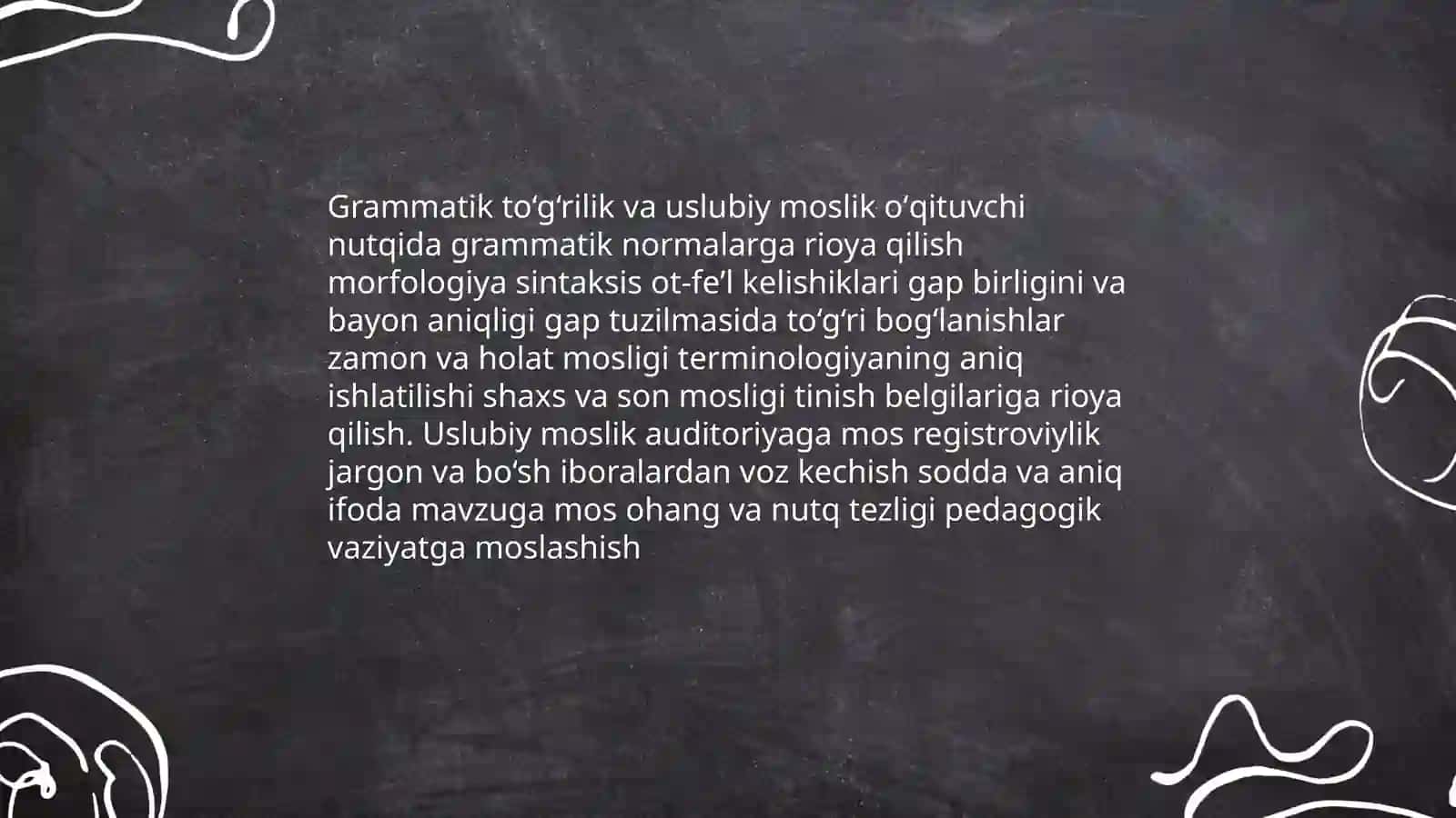 Oʻqituvchi nutqiga qoʻyilgan talablar 4