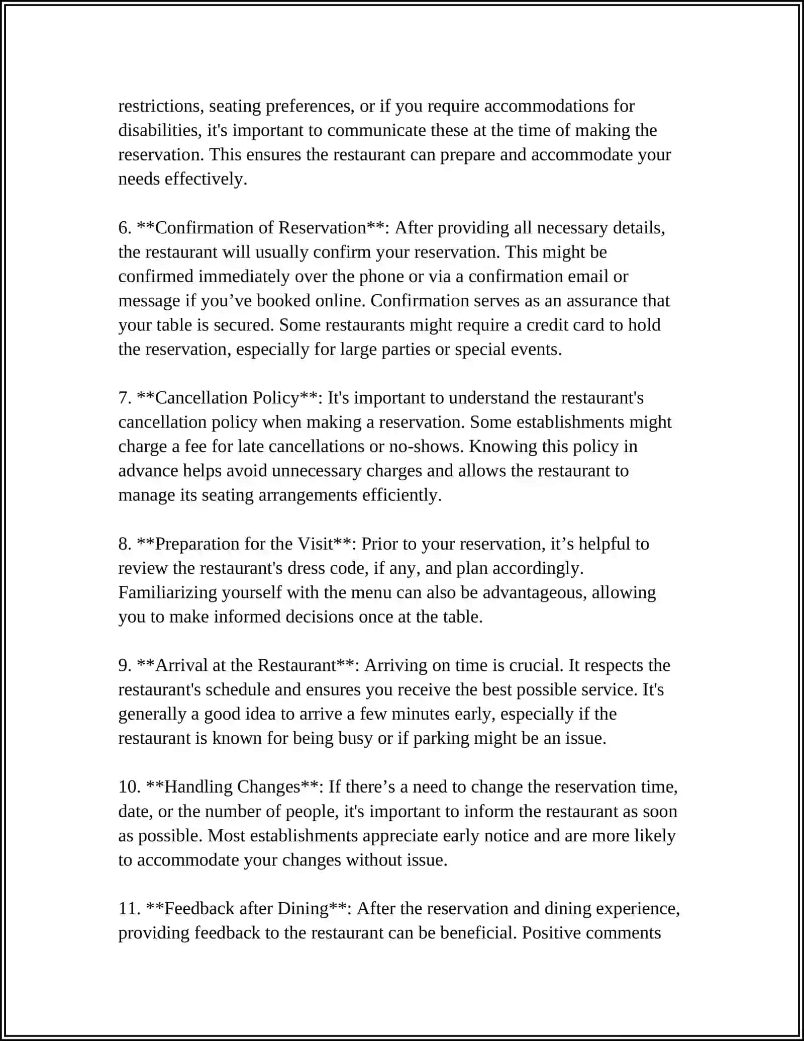 REFERAT - Theme: AT THE RESTAURANT 4