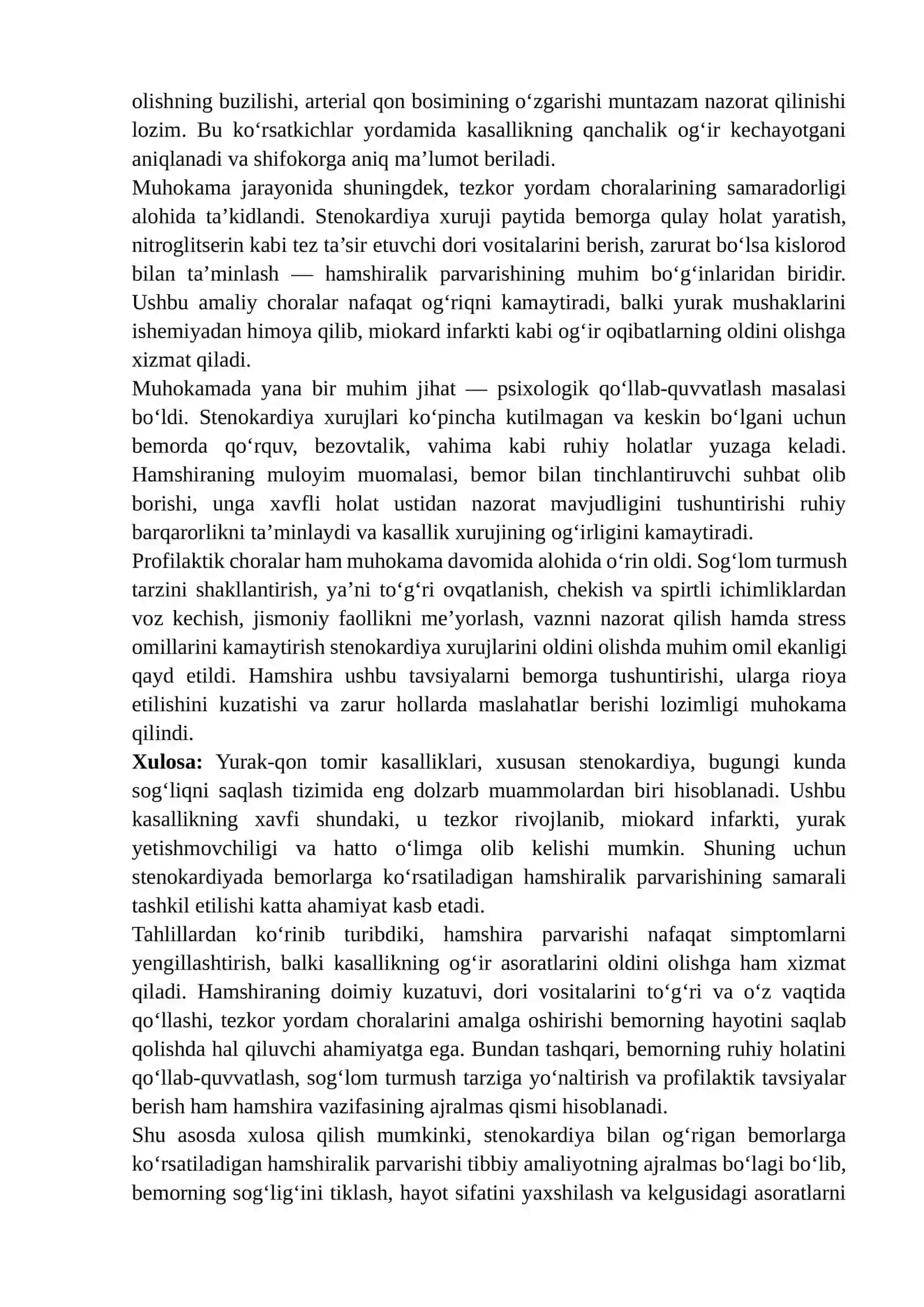 Yurak Qon Tomir Kasalliklari va Stenokardiya 4