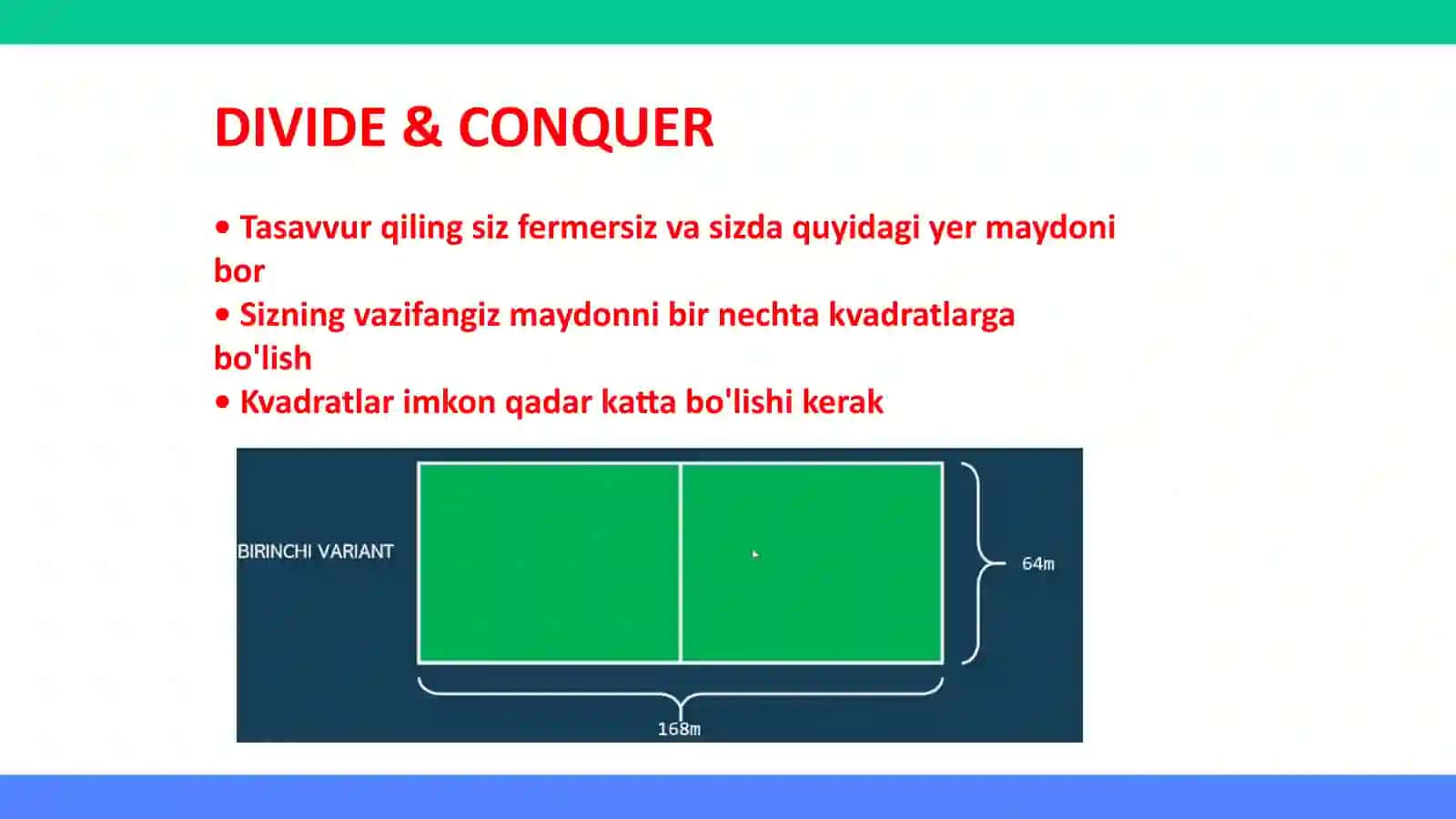 ALGORITMLAR| Divide and Conquer 4