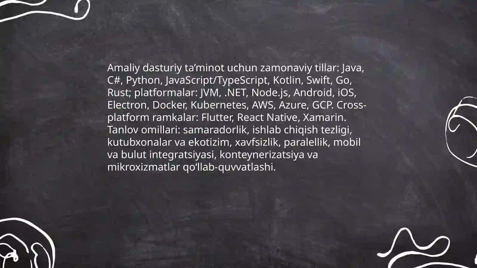 Tizimli dasturiy ta’minot arxitekturasi va loyihalash prinsiplari 4
