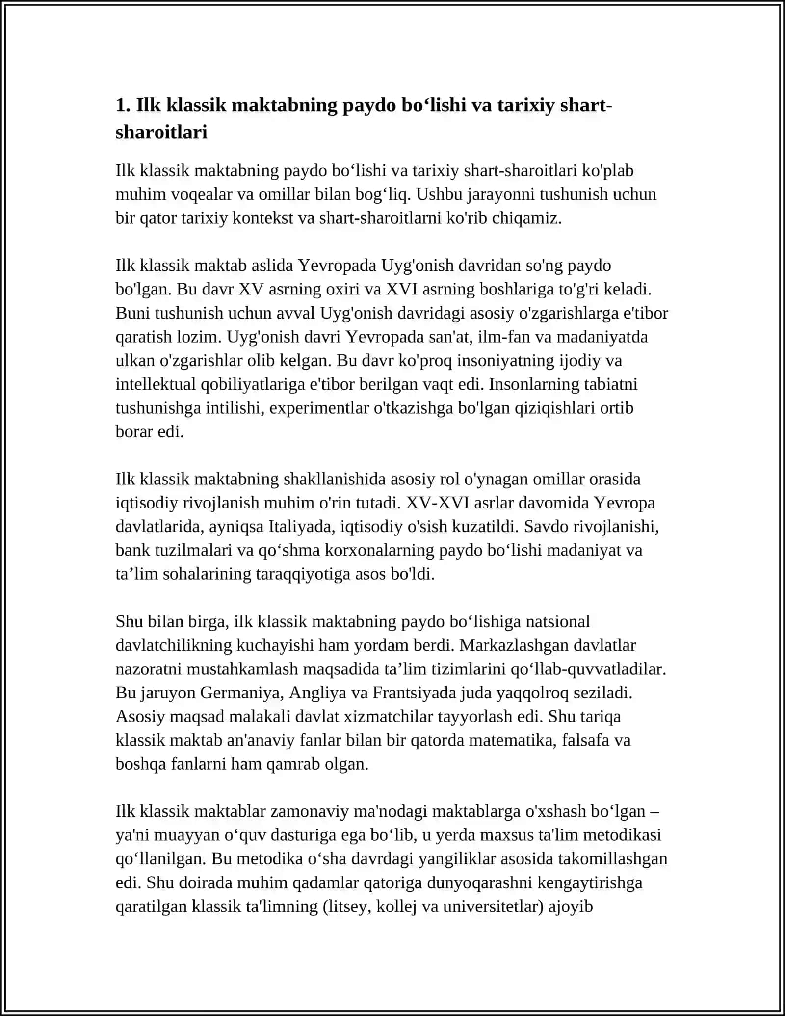 ILK KLASSIK MAKTABNING TO‘LA SHAKLLANISHI 4