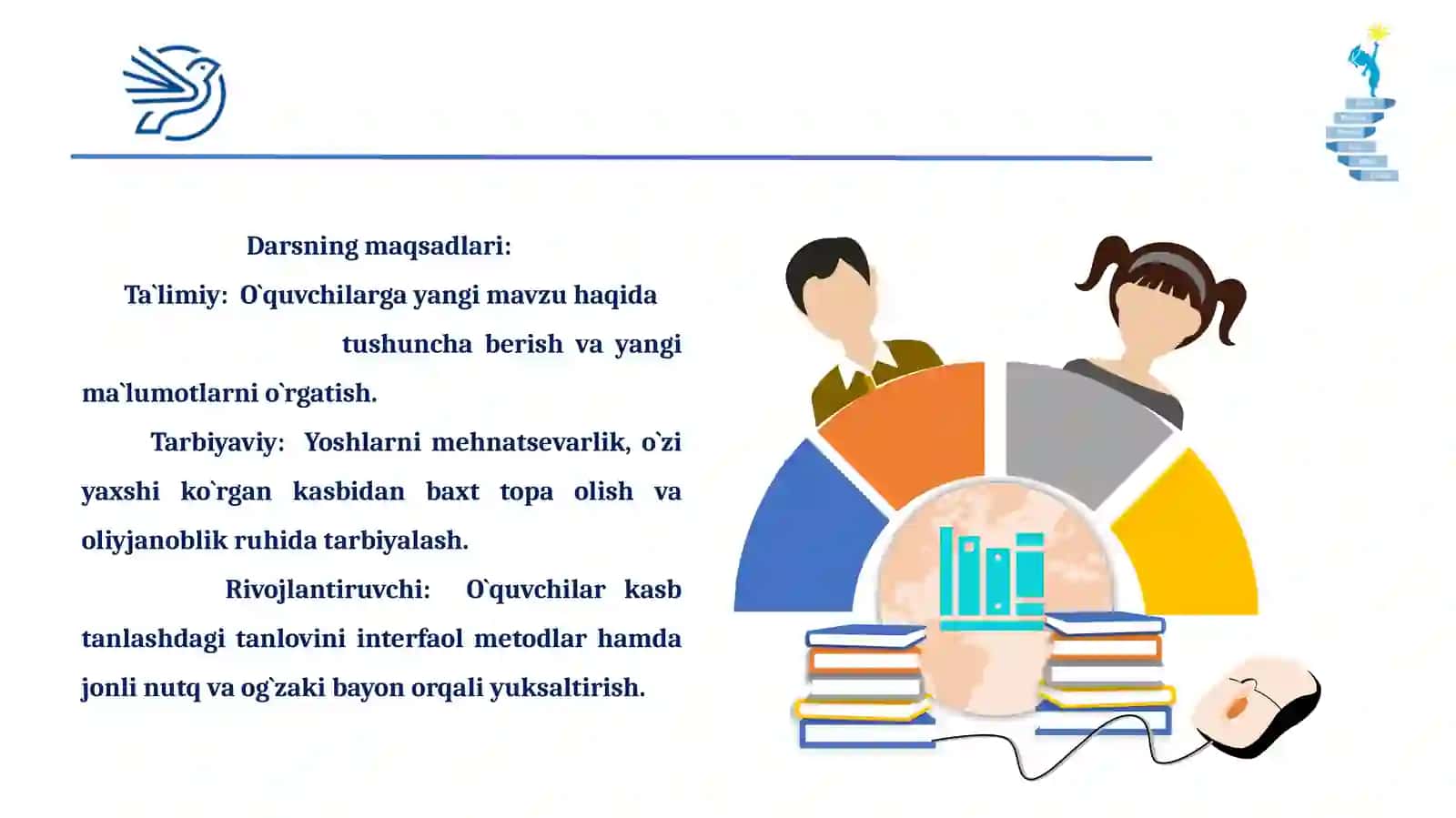 10-sinf Tarbiya fanidan Kasb tanlash sirlari mavzusida ochiq dars ishlanma 4
