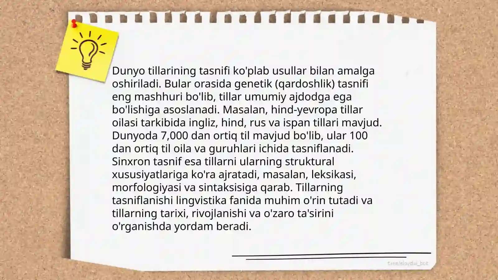 Til oilalari dunyo tillari tillar tasnifi tasnif turlari 4