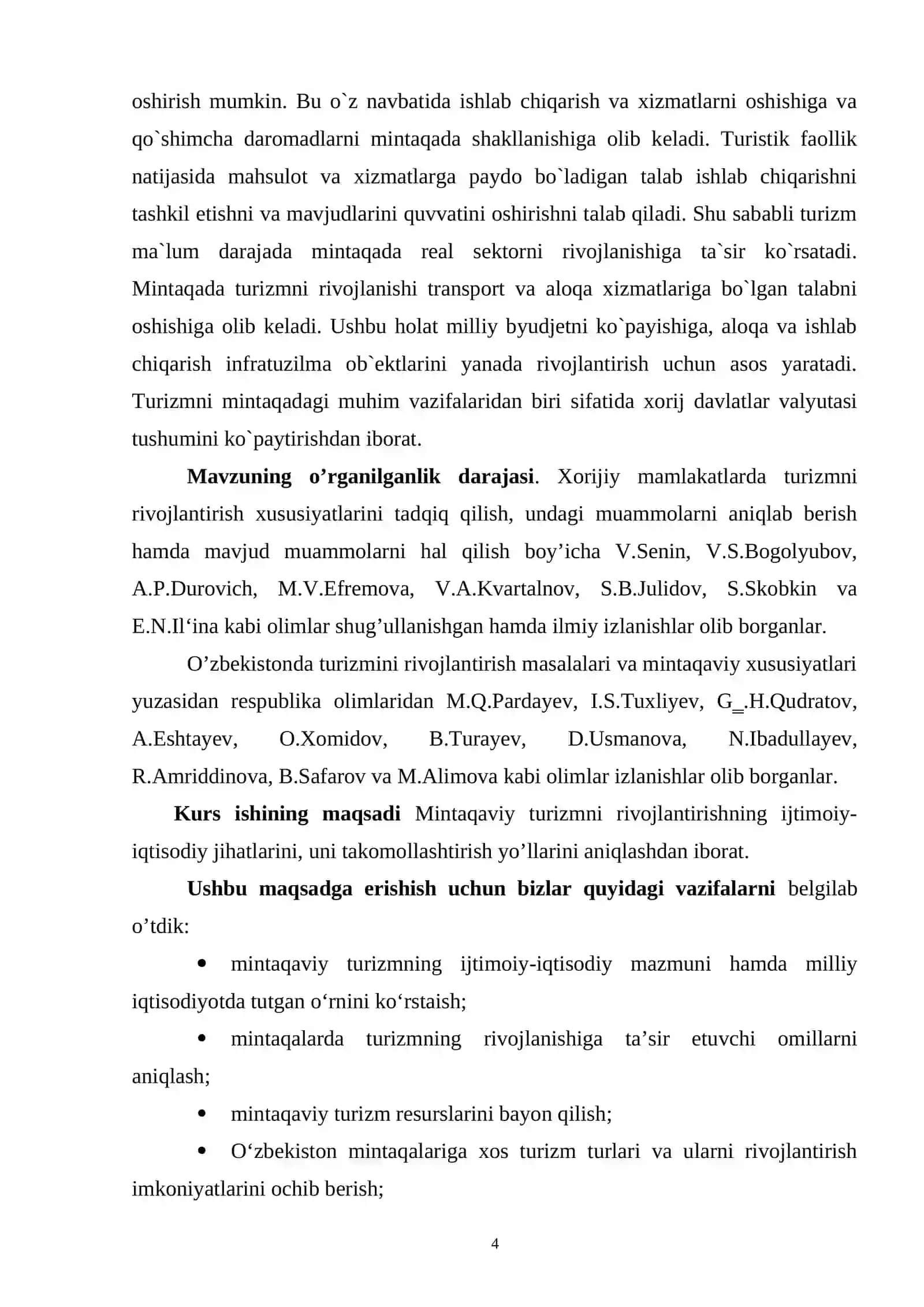 MINTAQAVIY RIVOJLANISHNING BELGILOVCHI OMILLAR 4