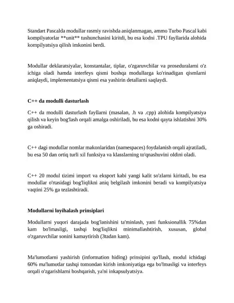 Modulli dasturlash 4